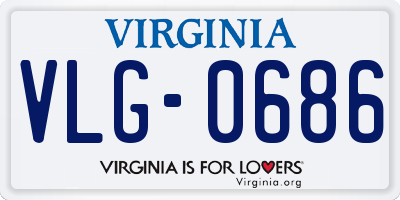 VA license plate VLG0686
