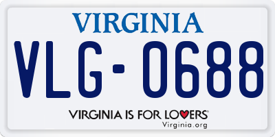 VA license plate VLG0688