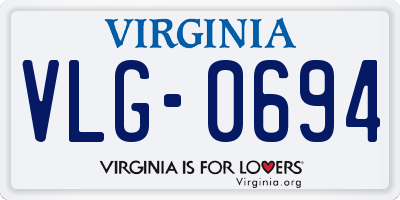 VA license plate VLG0694