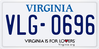 VA license plate VLG0696