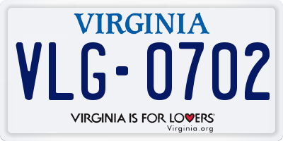 VA license plate VLG0702