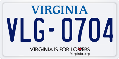 VA license plate VLG0704
