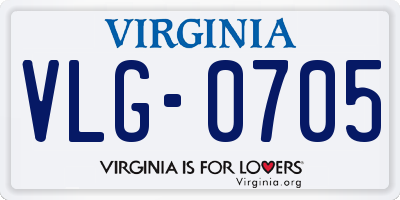 VA license plate VLG0705