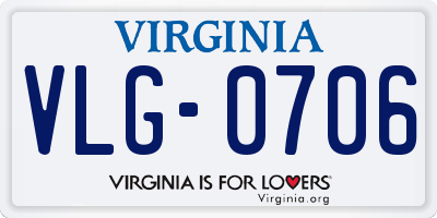 VA license plate VLG0706