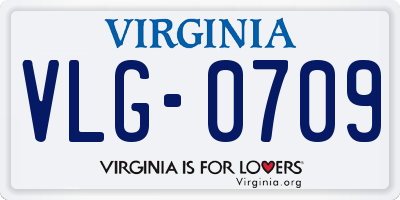 VA license plate VLG0709