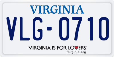 VA license plate VLG0710