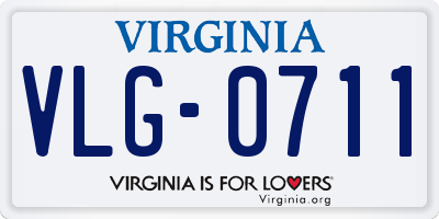 VA license plate VLG0711
