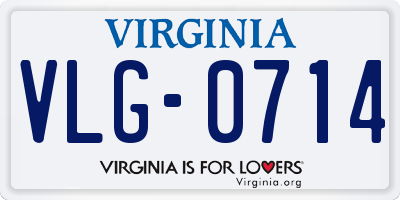 VA license plate VLG0714