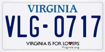 VA license plate VLG0717