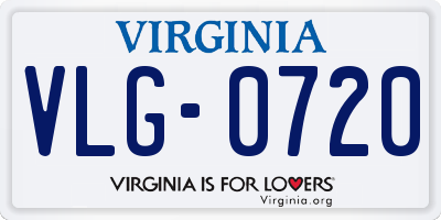 VA license plate VLG0720