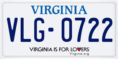 VA license plate VLG0722