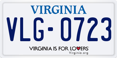 VA license plate VLG0723