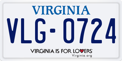 VA license plate VLG0724