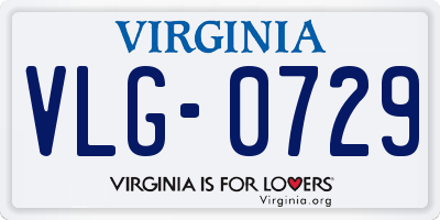 VA license plate VLG0729
