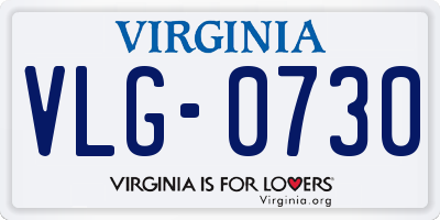 VA license plate VLG0730