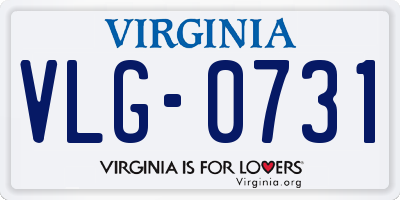 VA license plate VLG0731