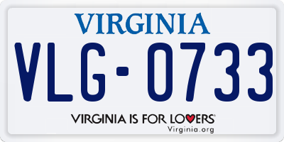 VA license plate VLG0733