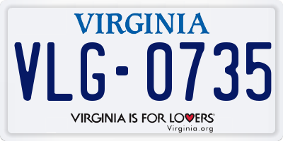 VA license plate VLG0735
