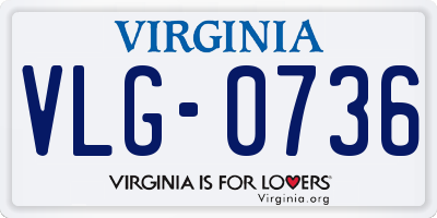 VA license plate VLG0736