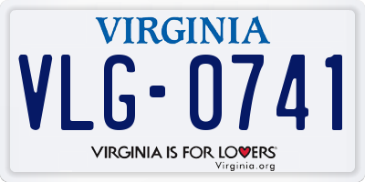 VA license plate VLG0741