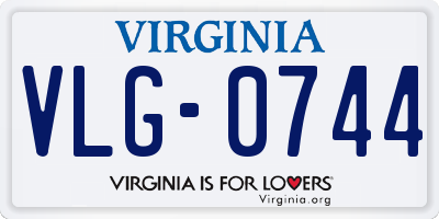 VA license plate VLG0744