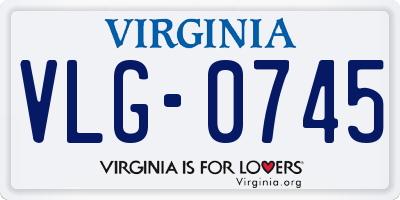 VA license plate VLG0745