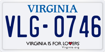 VA license plate VLG0746