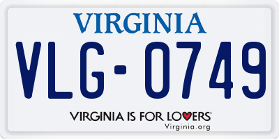 VA license plate VLG0749