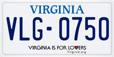 VA license plate VLG0750