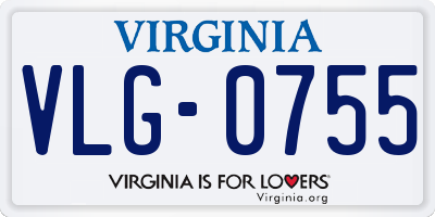 VA license plate VLG0755