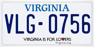 VA license plate VLG0756