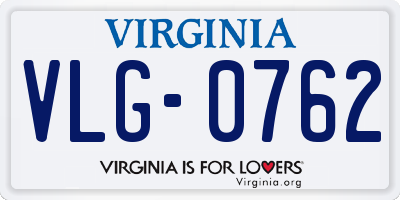 VA license plate VLG0762