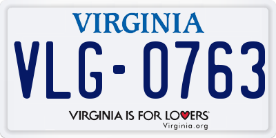 VA license plate VLG0763