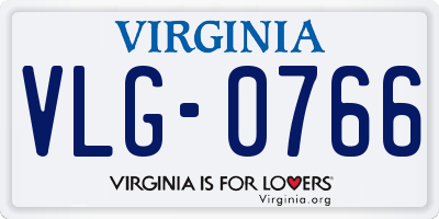 VA license plate VLG0766