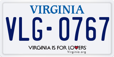 VA license plate VLG0767