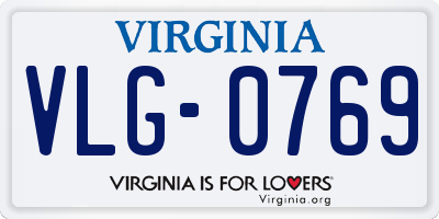 VA license plate VLG0769
