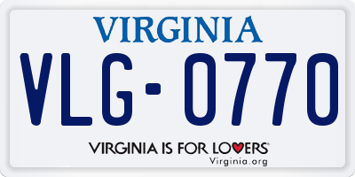 VA license plate VLG0770