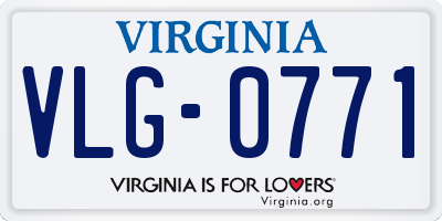 VA license plate VLG0771