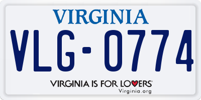 VA license plate VLG0774