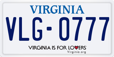 VA license plate VLG0777