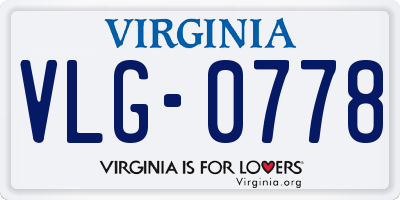 VA license plate VLG0778