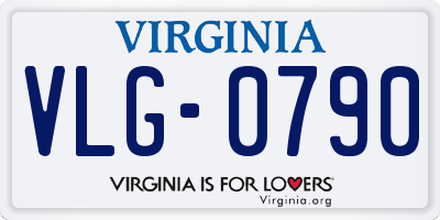 VA license plate VLG0790