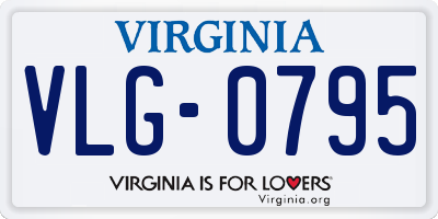 VA license plate VLG0795