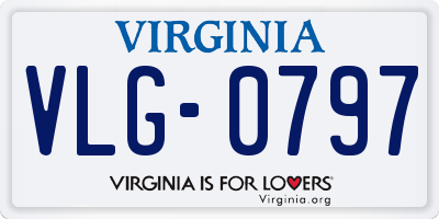 VA license plate VLG0797