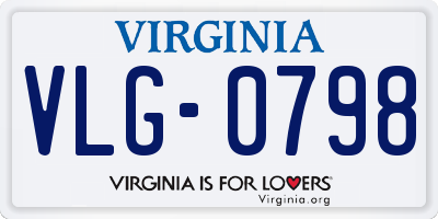 VA license plate VLG0798