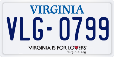 VA license plate VLG0799