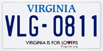 VA license plate VLG0811