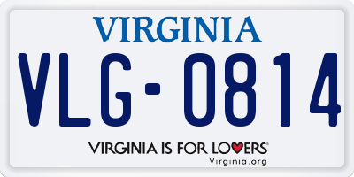VA license plate VLG0814