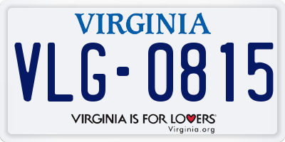 VA license plate VLG0815