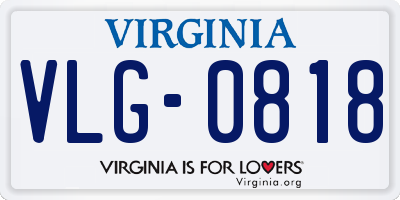 VA license plate VLG0818